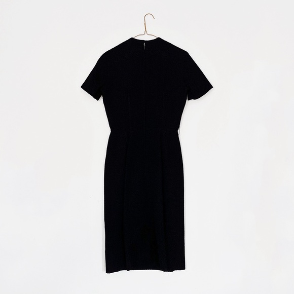Vintage Dresses & Skirts - 50s minimalist little black midi dress • classic timeless petite vintage